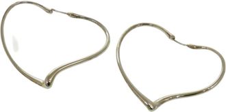 Tiffany & Co. Open Heart 925 Hoop Earrings (Pre-Owned)