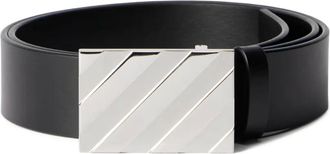 Off-white Cintura Diagonal in pelle con fibbia - Nero