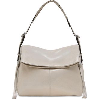 Aim&eacute;e Bali Double Entry Leather Hobo in Metallic Sand at Nordstrom
