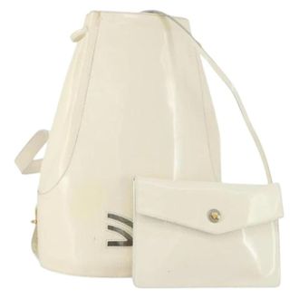 Ferragamo Pre-owned Backpacks, female, White, Size: ONE SIZE Pre-owned Patent Leather Backpack