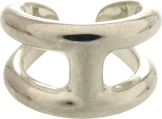 Herm&egrave;s Silver Silver 925 Band Ring (Pre-Owned)