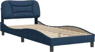 vidaXL Estructura De Cama Sin Colch&oacute;n Tela Azul 90x200 Cm Vidaxl