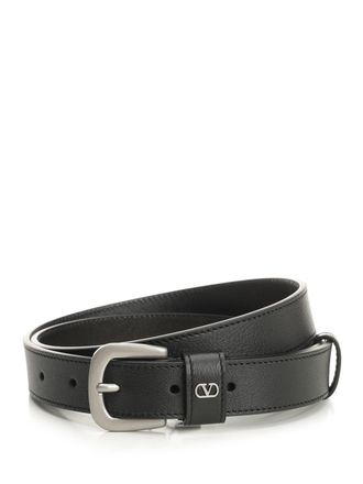 Valentino Garavani Vlogo Signature Leather Belt