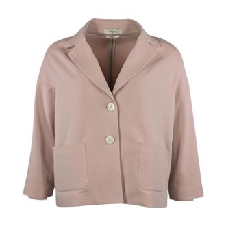 Circolo 1901 Light Jackets, female, Pink, Size: XL Caban Fleece Jacket