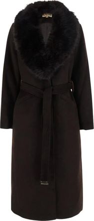 Michael Kors Abrigo tipo bata con cintur&oacute;n - Coats - Mujer - Marr&oacute;n - XS