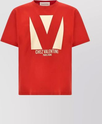 Valentino Garavani chez valentino crew neck graphic print t-shirt