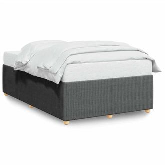 Berkfield Home Bed Frame without Mattress Dark Grey Double Fabric