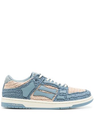 Amiri Skel woven-raffia sneakers - men - Other fibres/Vegetable Fibres/Rubber - 47 - Blue