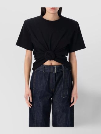 Magda Butrym ribbed cropped knotted t-shirt