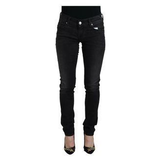 Acht Slim-fit Jeans, female, Black, Size: W26 Low Waist Straight Denim Pants