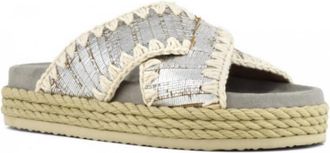 Mou Womens Rio Rope Slide Sandal In Multi
