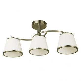 Fabrilamp Lampada de 3 luci lantanas in pelle con paralume - Fabrilamp