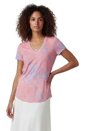 Lords of Harlech Paisley Explosion Womens V-neck Printed Top in Paisley Explosion Coral at Nordstrom, Size Xx-Large