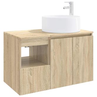 vidaXL Juego De Muebles De Ba&ntilde;o 2 Uds. Roble Sonoma Vidaxl