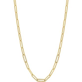 Effy Diamond Paper Clip Chain Necklace in Gold at Nordstrom Rack, Size 22