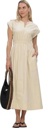 Moss Copenhagen Kleedjes, Dames, Beige, L, Mschwiliane SL Jurk
