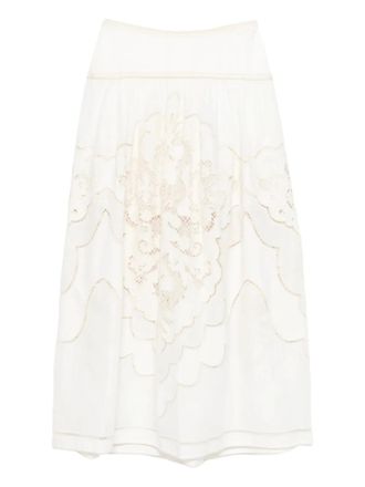 Zimmermann Daylight maxi-rok met borduurwerk - Wit