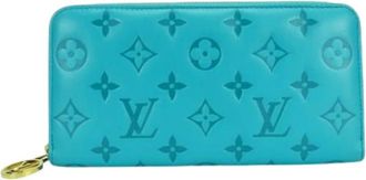 Louis Vuitton Pre-owned Monogram Lange Portemonnee (bi-fold) - Dames - Vintage Accessoires - Blauw - ONE Size - Vintage
