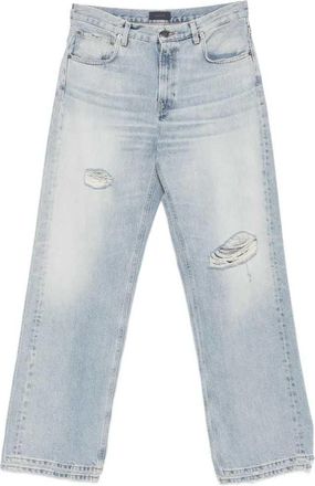 Haikure jeans met wijde pijpen en een verweerde afwerking