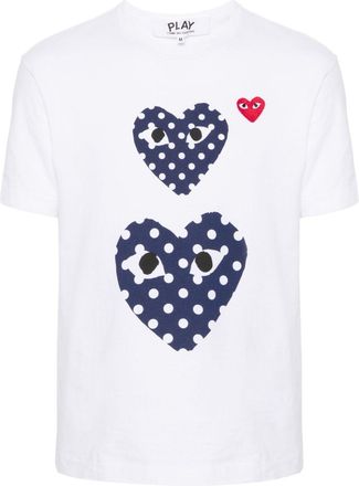 Comme Des Garçons heart-motif cotton T-shirt - unisex - Cotton - M - White