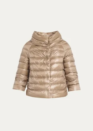 Herno Iconico Piumino Sofia Water-Resistant Nylon Ultralight Puffer Jacket