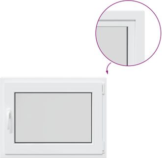 vidaXL Ventana De S&oacute;tano Risor 80 X 55 Cm Pvc Y Vidrio Vidaxl