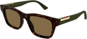 Gucci Sunglasses, male, Brown, Size: 52 MM Square Frame Sunglasses
