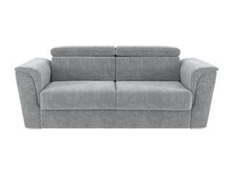 VENTE-UNIQUE.COM Sof&aacute; cama poli&eacute;ster 4 plazas gris 230x223cm