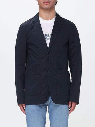A|X Armani Exchange Blazer a monopetto in popeline di cotone