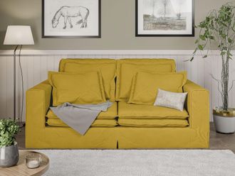 HOME AFFAIRE 3-Sitzer »ALISSAS BIS mit vielen Kissen, Biesen an den Kissen,« Hussen-Optik, kleine Taschen an der Seite zum Verstauen