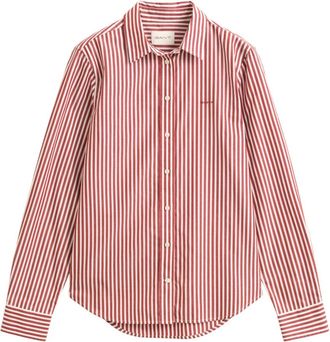 GANT Klassiek Poplin Overhemd - Dames - Overhemden - Rood - S - Katoen - Overhemden