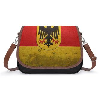 Generic Vintage German Flag Womens Crossbody Bag Fashion Shoulder Handbags Message Tote Bag with Adjustable Strap