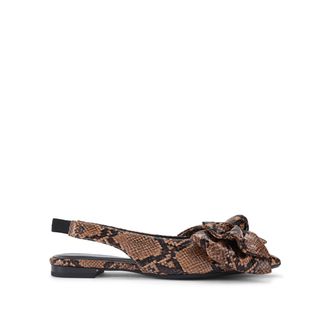 Kurt Geiger Womens Sophia Flat Ballet Flats - Grey Fabric - Size UK 4