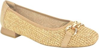 Caprice Schoenen, Dames, Beige, 37 EU, Raffia Ballerine