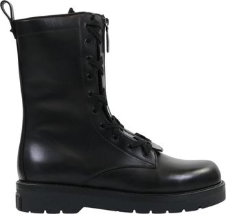 Valentino Heren Combat Boot - Heren - Veterlaarzen - Zwart - 41 EU - Schoenen