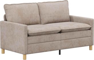 vidaXL Sof&aacute; Beige 156 X 81 X 87,5 Cm Poli&eacute;ster Vidaxl