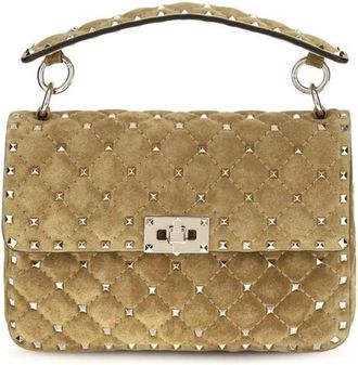 Valentino Garavani Borsa a Spalla Rockstud Spike Media - - Bags - Donna - Beige - ONE SIZE