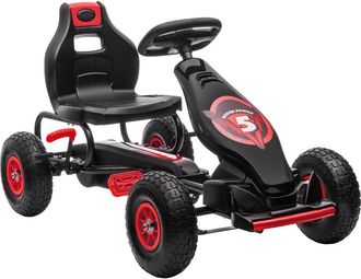 HOMCOM Gokart a pedales 117x58x61 cm rojo