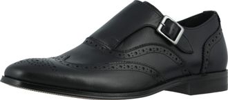 Florsheim Mens Jetson Wingtip Monk Strap Black Slip-On - 12 D