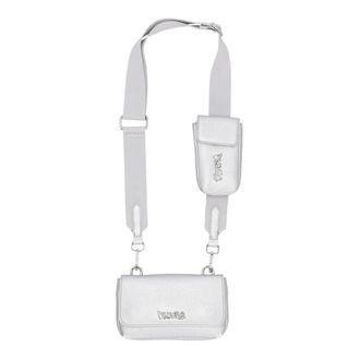 Disclaimer Cross Body Bags, female, Gray, Size: ONE SIZE Eco-Leather Cell Phone Holder with Logo