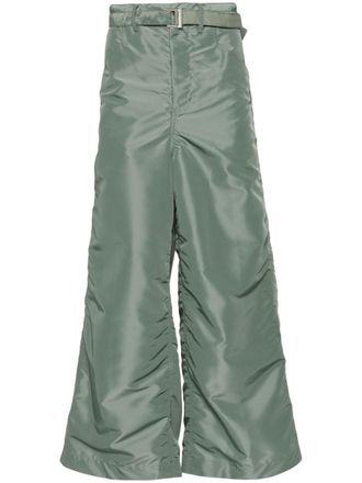 sacai twill trousers - Green