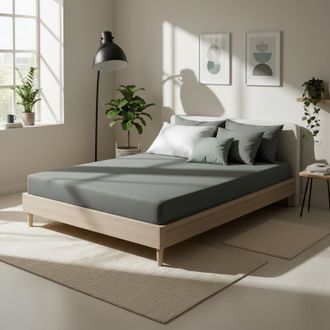 KASANOVA Lenzuolo con angoli matrimoniale grigio Young