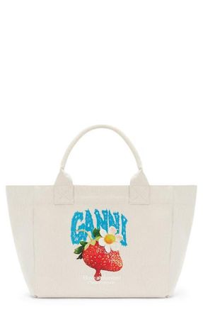 Ganni Medium Trapeze Canvas Shopper Bag in Sunlight at Nordstrom