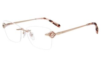 Chopard Demo Rectangular Ladies Eyeglasses VCHF86S 0A39 56