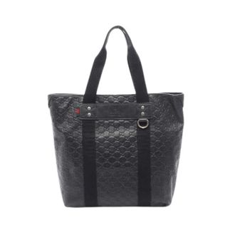 Gucci Pre-owned Tote Bags, male, Black, Size: ONE SIZE Pre-owned Guccissima Web Leather Tote Bag