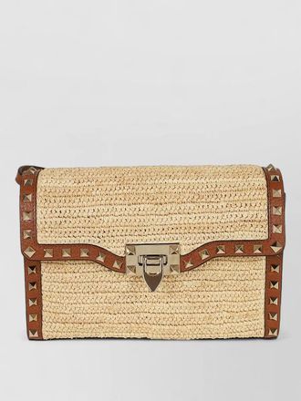 Valentino Garavani shoulder clutch bag adjustable strap studs