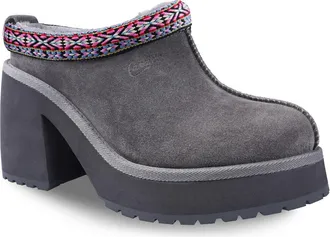 Candie's Leora Platform Clog in Grey Suede at Nordstrom, Size 10