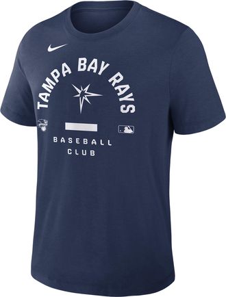Nike Tampa Bay Rays Authentic Collection Early Work Nike Mens Dri-FIT MLB T-Shirt in Blue | 034J44BTPA-HXK