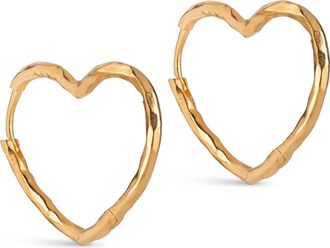 Enamel Copenhagen Organic Heart Medium Hoops in Gold at Nordstrom
