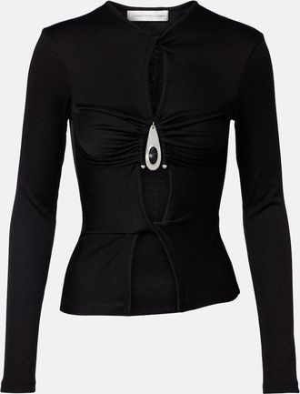 CHRISTOPHER ESBER Cutout ribbed-knit top